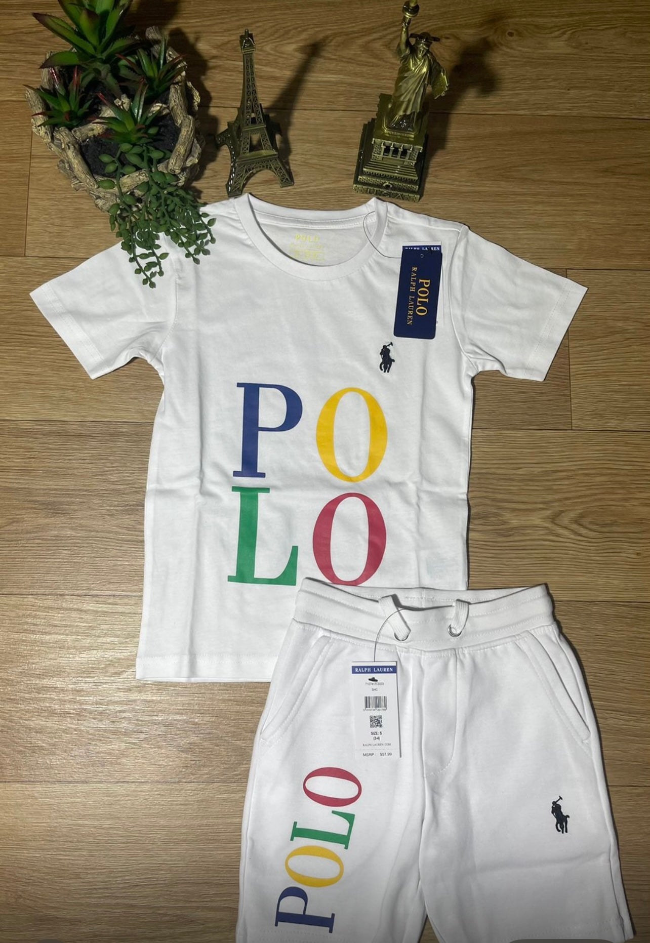 Kids polo short set