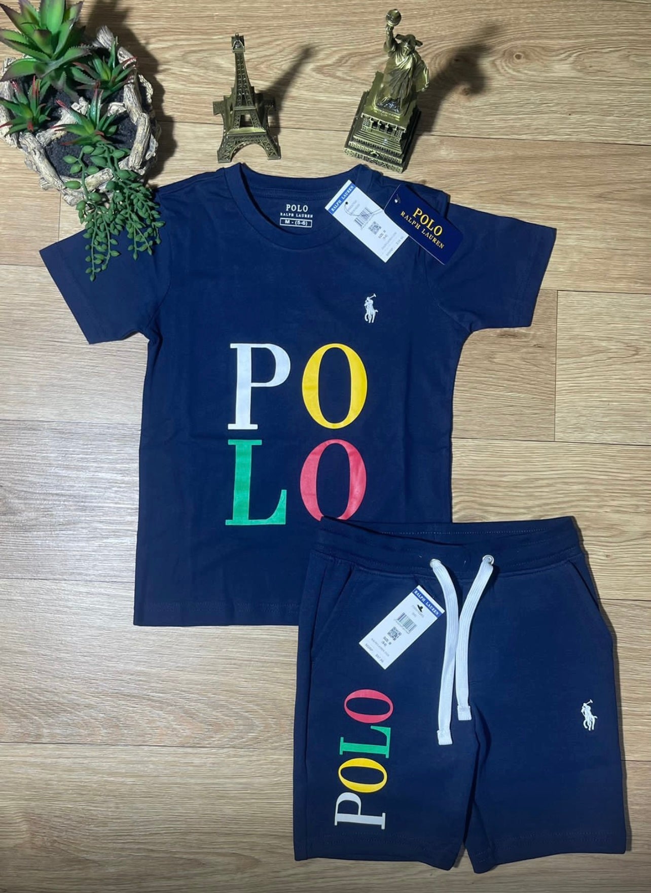 Kids polo short set