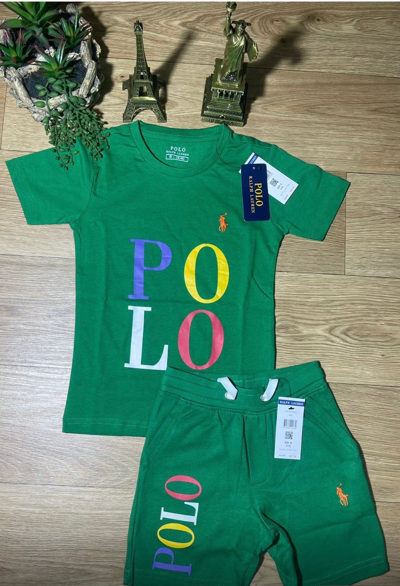 Kids polo short set